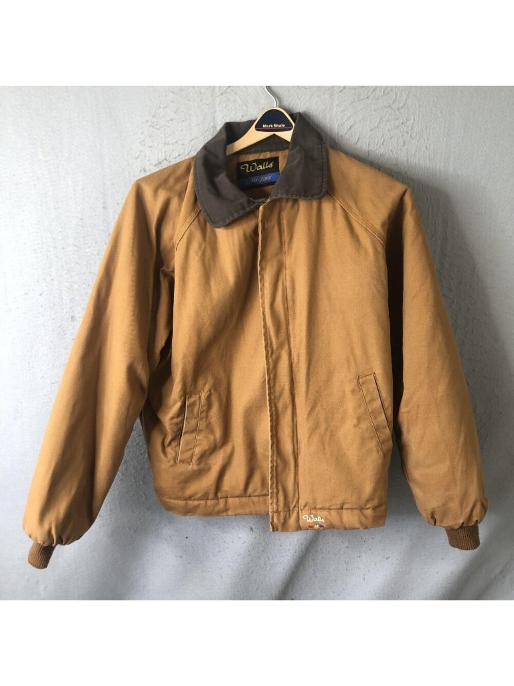 Walls Zero-Zone Jacket Mens LT Brown Canvas Insulated Bomber Workwear Outdoor